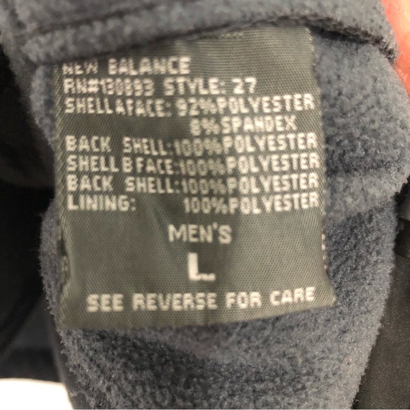 New Balance Windstopper Full Zip Black/Gray Soft Shell Jacket - Picture 6 of 7